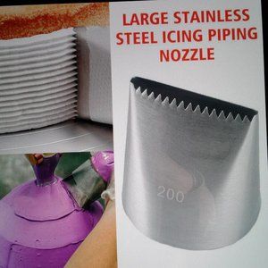 Large  Stainless Still  Icing Piping Nozzle (NWOT)